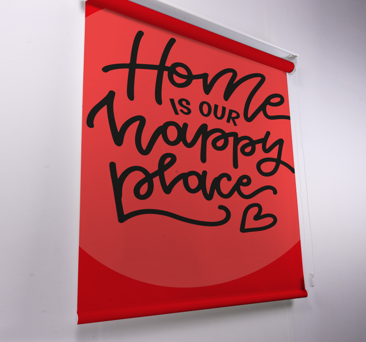 Sød sort tekst stue rullgardin - TenStickers