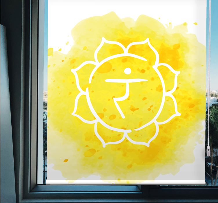 Solar plexus chakra symbol zen rullgardin - TenStickers