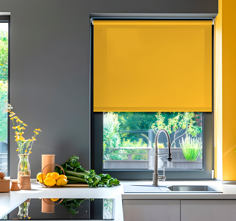 Solsikke nuancer gule rullegardiner - TenStickers