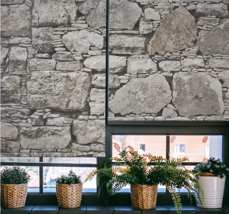 Stenmurseffekt rullegardin mønster - TenStickers