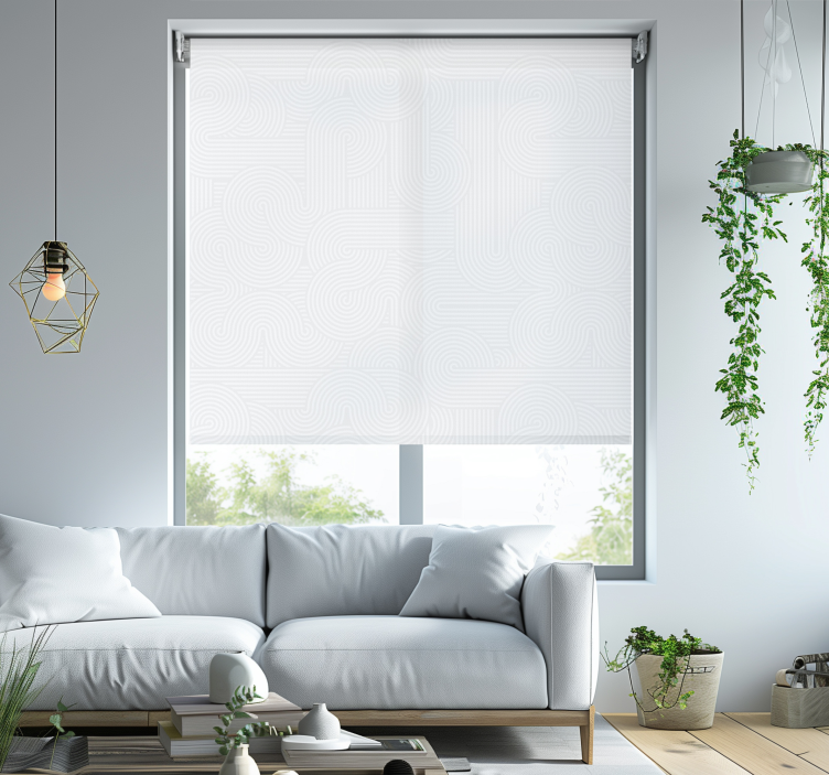 Stribe mønster hvid rullegardin - TenStickers