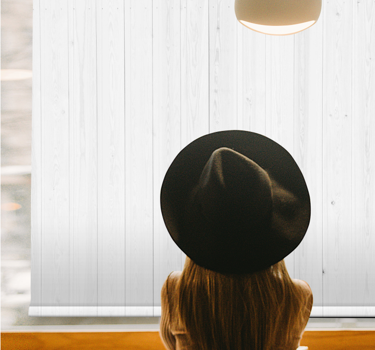 Grå træplanker moderne rullegardiner - TenStickers