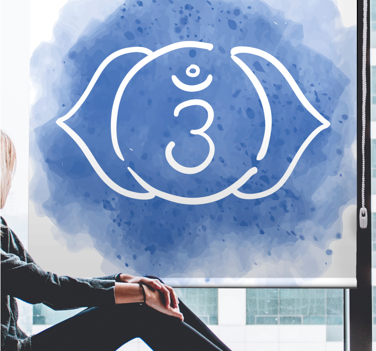Tredje øje chakra symbol zen rullgardin - TenStickers