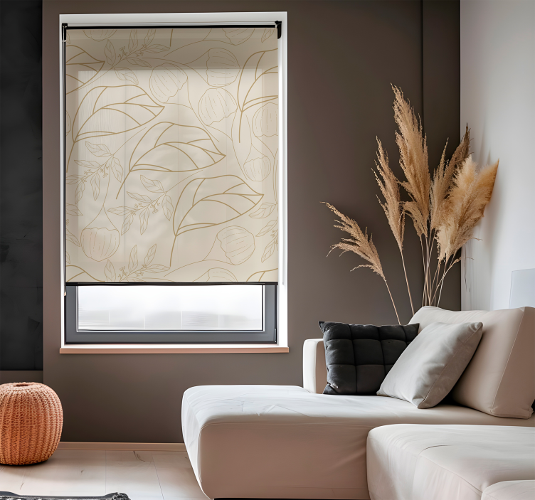 Tyndt plantemønster elegant rullegardin - TenStickers