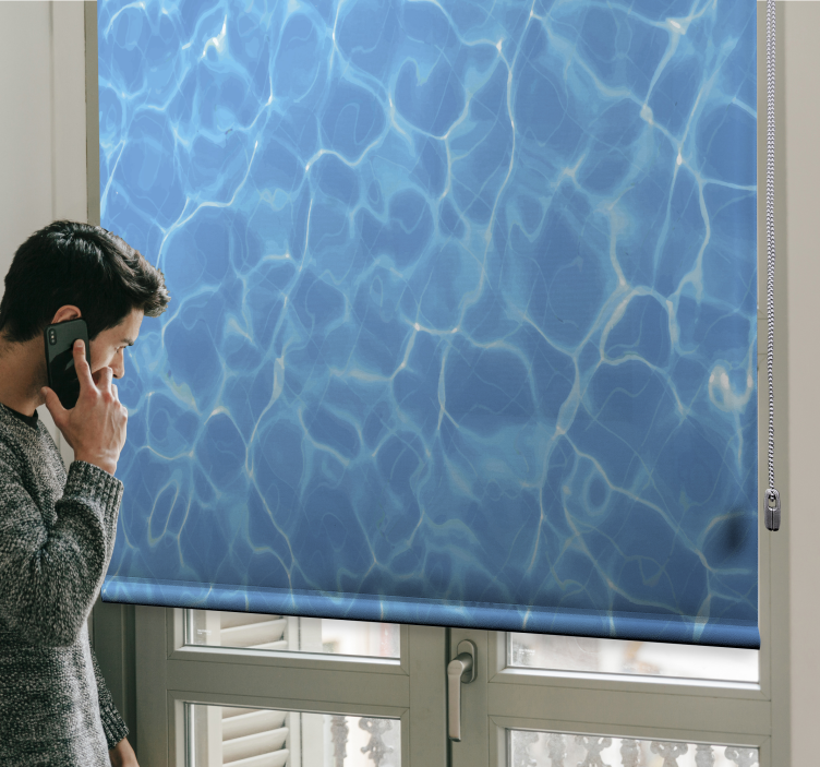 Vandoverfladerefleksioner rullegardin til badeværelse - TenStickers