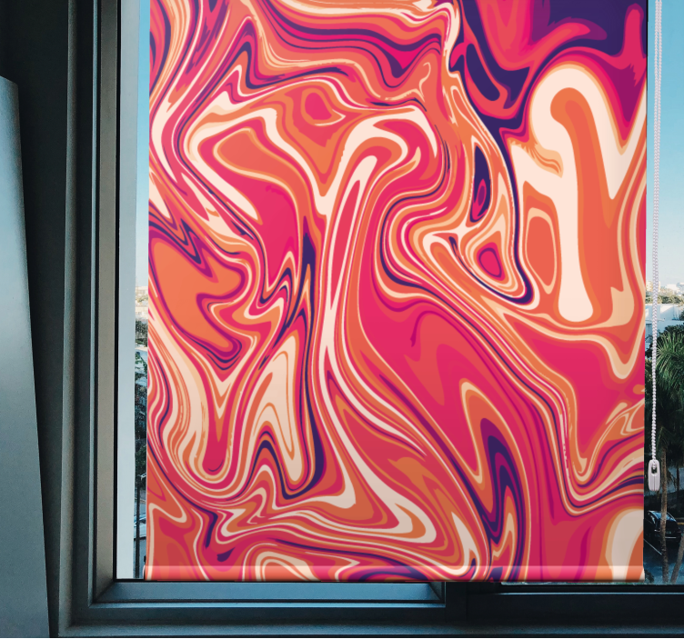 Varm farvet marmor effekt rullgardin maleri - TenStickers