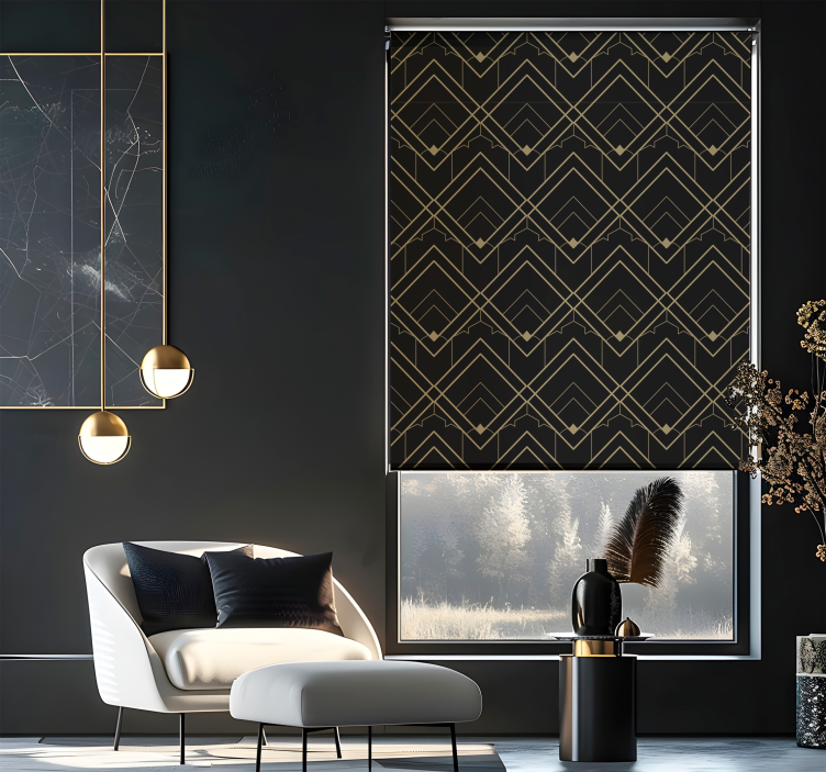 Vektor mønster elegant rullegardin - TenStickers