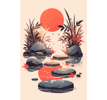 Inspiration japansk stil rullegardin til badeværelse - TenStickers