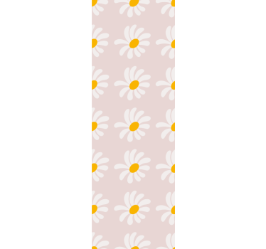 Mørklægningsgardiner børn blomster illustration i boho stil - TenStickers