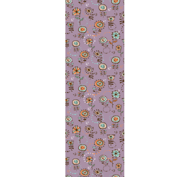 Mørklægningsgardiner børn svensk pink blomsterprint - TenStickers