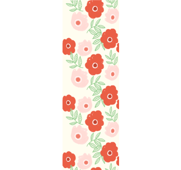 Mørklægningsgardiner børn anemone blomstermønster - TenStickers