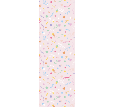 Mørklægningsgardiner børn med sødt pastelfarvet konfetti - TenStickers