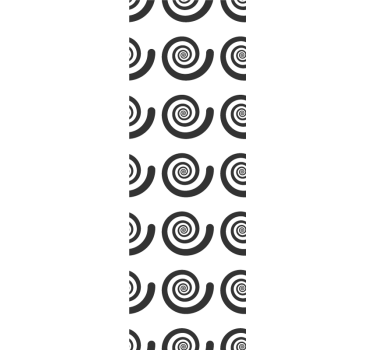 Mørklægningsgardiner børn hypnotisk sort hvid spiral - TenStickers