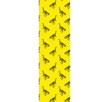 Mørklægningsgardiner børn med brachiosaurus symboler gule - TenStickers