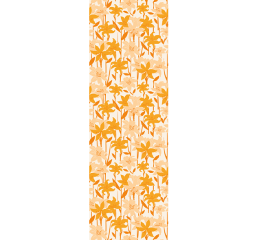 Mørklægningsgardiner børn små søde orange blomster - TenStickers