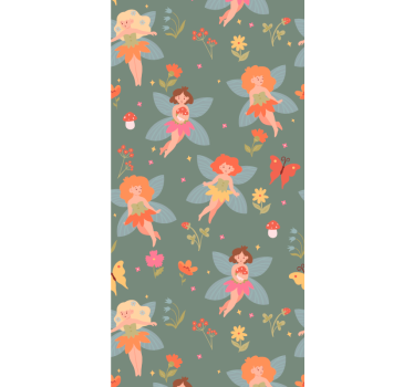 Mørklægningsgardiner børn blomsterdesign - TenStickers