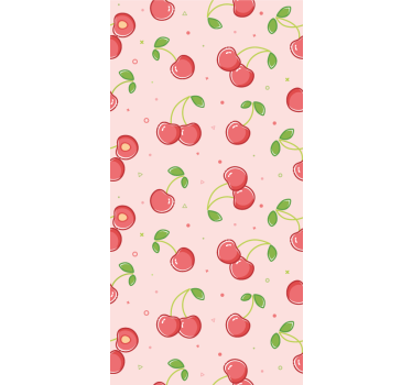 Mørklægningsgardiner børn pink kirsebær - TenStickers