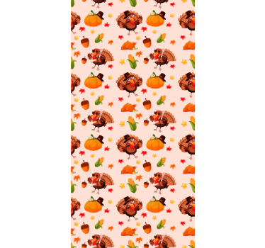Mørklægningsgardiner børn seje thanksgiving kalkuner - TenStickers