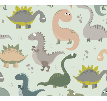 Mørklægningsgardiner børn glade dinosaurer - TenStickers