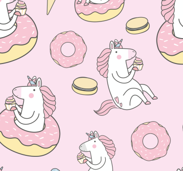 Mørklægningsgardiner børn pink unicorn - TenStickers