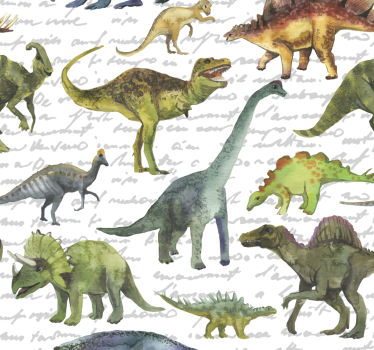 Mørklægningsgardiner børn med realistiske dinosaurer - TenStickers