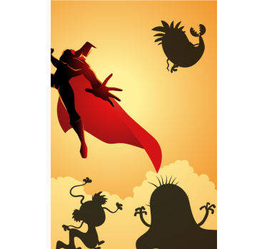 Monster fith superhelt rullegardin - TenStickers
