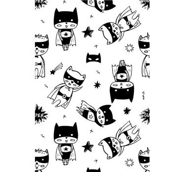 Tegneserie superhelte superhelt rullegardin - TenStickers