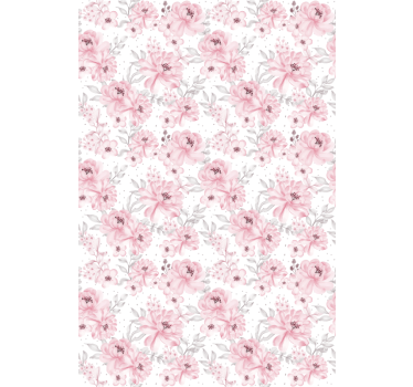 Lyserøde blomster rullegardiner - TenStickers