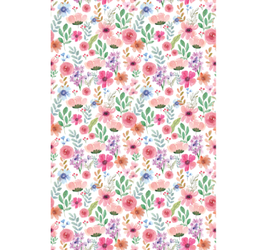 Flerfarvet blomsterkøkken - TenStickers