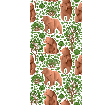 Med fauna træ dyr Rullegardin - TenStickers