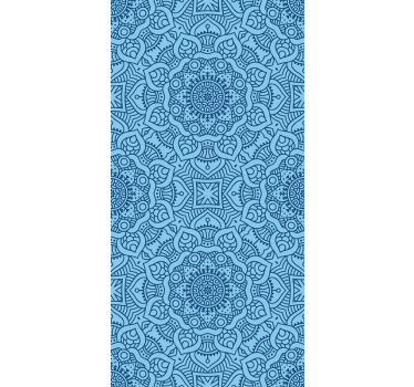 Blå mandala zen tema Rullegardin - TenStickers