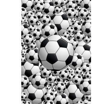 Scorer hvid fodbold sport rullgardin - TenStickers