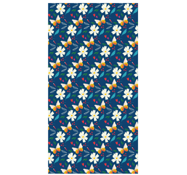 Blomster med sommerfugle børne rullegardin - TenStickers