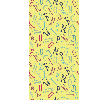 Farverige bogstaver rullegardin - TenStickers