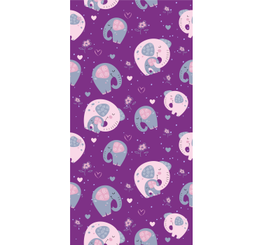 Lilla elefanter rullegardin - TenStickers