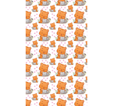 Dejlige kat par spille børn rullgardin - TenStickers
