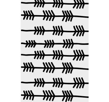 Sorte pile mønster nordisk rullegardin - TenStickers