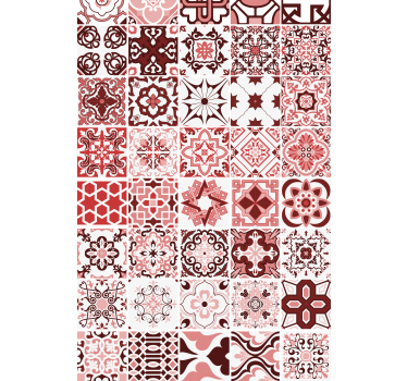 Geometriske flisemønstre rullegardin mønster - TenStickers