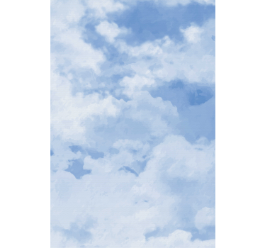 Lyseblå himmel tekstur sky rullegardin - TenStickers