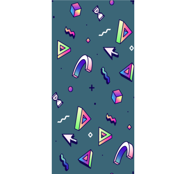Retro vaporwave objekter teen rullgardin - TenStickers