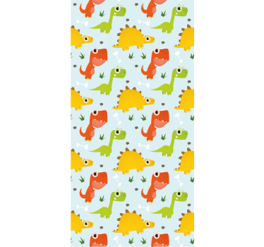 Lille dino mønster dinosaurer rullgardin - TenStickers