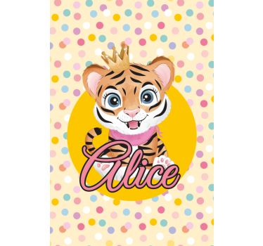 Specialtilpasset baby tiger mørklægningsgardiner børn - TenStickers