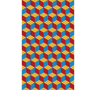 Rubik cube originalt mønster andet rullegardin - TenStickers