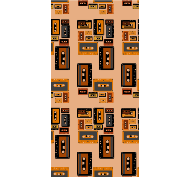 Retro kassettebånd vintage rullegardin - TenStickers