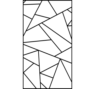 Sorte geometriske linjer minimalistisk design badeværelsesvindue - TenStickers