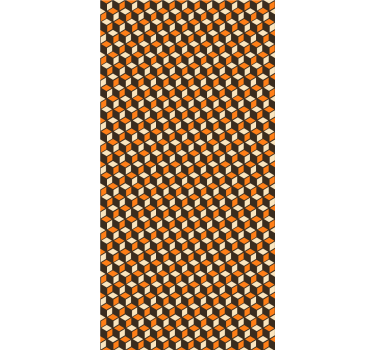 Orange retro mønster mere vintage rullgardin - TenStickers