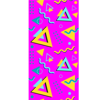 Retro trekanter mønster vintage rullegardin - TenStickers