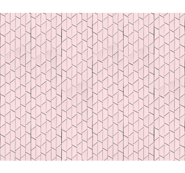 Lyserødt geometrisk mønstret design rullegardin mønster - TenStickers