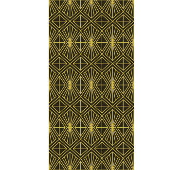 Geometrisk art deco mønster guld mere vintage rullgardin - TenStickers