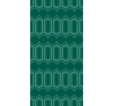 Rullegardin mønster i grøn geometrisk design - TenStickers